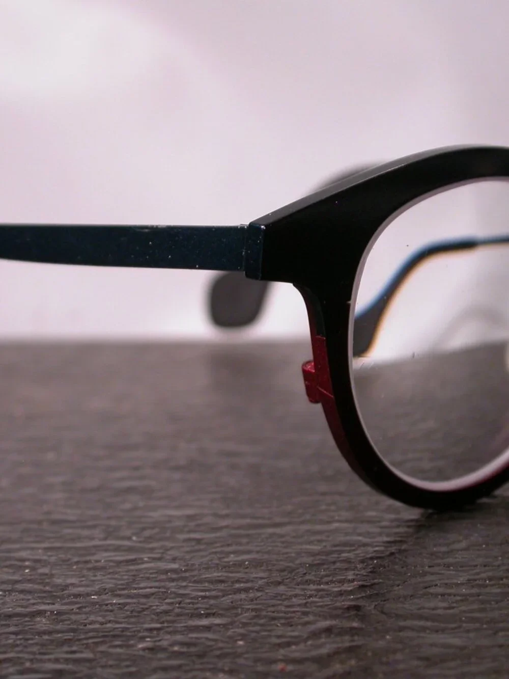 Theo Mille Blue and Red Modern Art Eyeglasses Spectacles Frames Made in Belgium